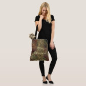 Christmas Luxury Pattern, Red Gold Green Black Tote Bag (Op model)