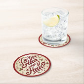  Christmas Lyric Coaster Ronde Kartonnen Onderzetter (Insitu)