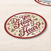  Christmas Lyric Coaster Ronde Kartonnen Onderzetter (Gebogen)