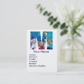 CHRISTMAS M LETTER/INSPIRED SANTA MONOGRAM VISITEKAARTJE (Staand voorkant)