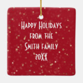 Christmas Macaw Parrot With Martini Cocktail Keramisch Ornament (Achterkant)