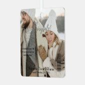 Christmas Magazine Hoesje Verloving Aankondiging Metalen Ornament (Voorkant links)