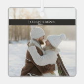 Christmas Magazine Hoesje Verloving Aankondiging Metalen Ornament (Achterkant)