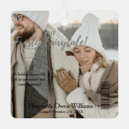 Christmas Magazine Hoesje Verloving Aankondiging Metalen Ornament