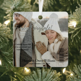 Christmas Magazine Hoesje Verloving Aankondiging Metalen Ornament