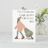 Christmas magic bedankkaart (Staand voorkant)