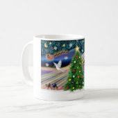 Christmas Magic Brittany Spaniel Koffiemok (Voorkant links)