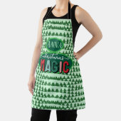 Christmas Magic Calligraphy Green Pine Trees Funky Schort (Insitu)