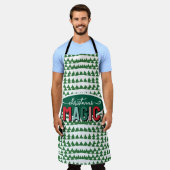 Christmas Magic Calligraphy Green Pine Trees Funky Schort (Gedragen)