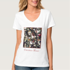 'Christmas Magic' Dames V-Neck T-shirt