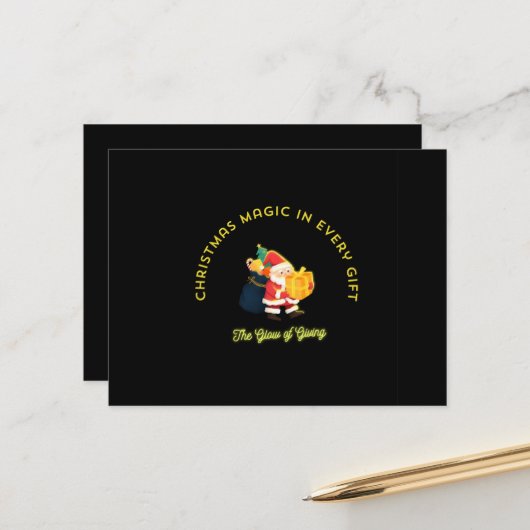 Christmas Magic in Every Gift Briefkaart (Voorkant / Achterkant in situ)