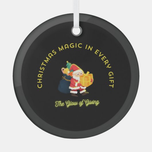 Christmas Magic in Every Gift Glas Ornament (Voorkant)