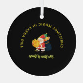 Christmas Magic in Every Gift Glas Ornament (Achterkant)
