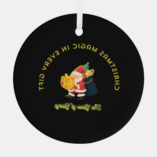 Christmas Magic in Every Gift Glas Ornament (Achterkant)