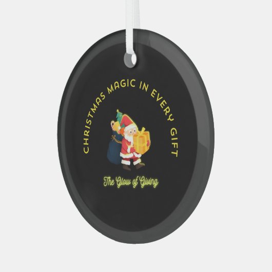Christmas Magic in Every Gift Glas Ornament (Voorkant links)