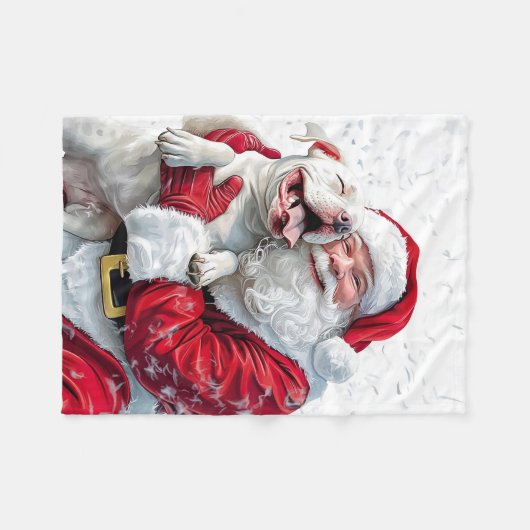 Christmas Magic is een hond kwispelende staart en Fleece Deken (Voorkant (Horizontaal))