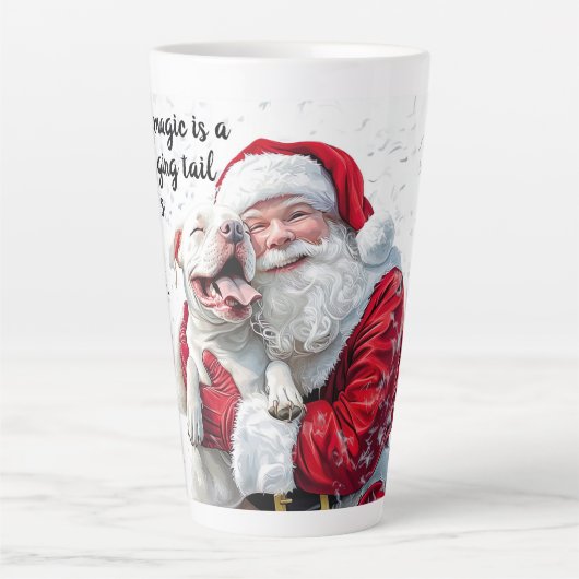 Christmas Magic is een hond kwispelende staart en Latte Mok (Voorkant)