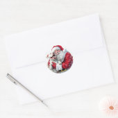 Christmas Magic is een hond kwispelende staart en  Ronde Sticker (Envelop)