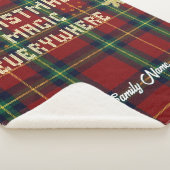 Christmas Magic Plaid familienaam Sherpa Deken (3/4)