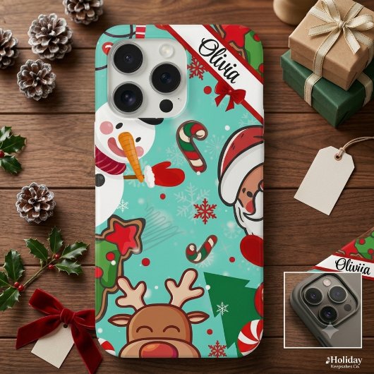 Christmas Magic | Santa, Reindeer & Snowflakes Case-Mate iPhone Case