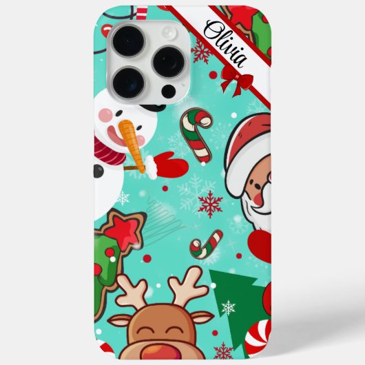 Christmas Magic | Santa, Reindeer & Snowflakes Case-Mate iPhone Case (Achterkant)