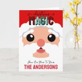 Christmas Magic With Santa Custom Kaart (Gele Bloem)