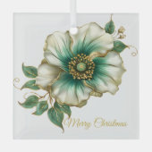 Christmas Magnolia Glass Ornament (Voorkant)
