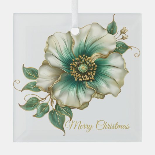 Christmas Magnolia Glass Ornament (Voorkant)