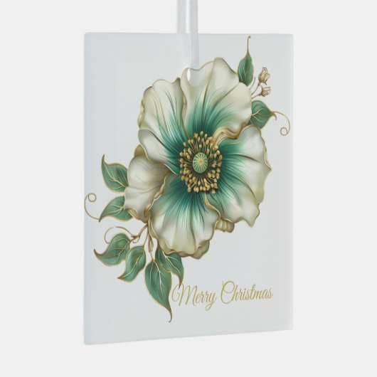 Christmas Magnolia Glass Ornament (Voorkant Rechts)