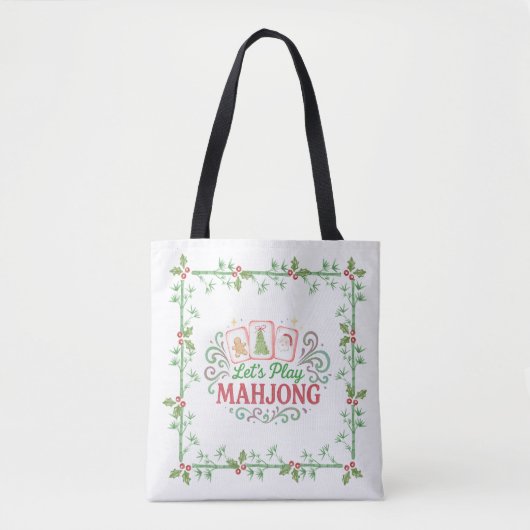 Christmas Mahjong | Let's Play Mahjong Tote Bag (Voorkant)