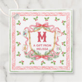 Christmas Mahjong | Monogram Bedankjes Labels (Voorkant)