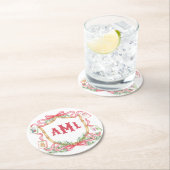 Christmas Mahjong | Monogram Ronde Kartonnen Onderzetter (Insitu)