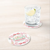 Christmas Mahjong | Monogram Ronde Kartonnen Onderzetter (Insitu)