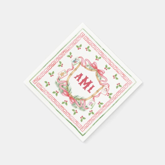 Christmas Mahjong | Monogram Servet (Hoek)