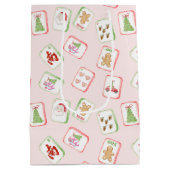Christmas Mahjong Tiles Medium Cadeauzakje (Achterkant)