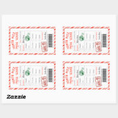 Christmas Mail From Santa North Pole Delivery Rechthoekige Sticker (Vel)