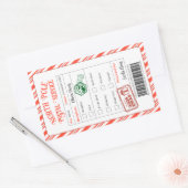 Christmas Mail From Santa North Pole Delivery Rechthoekige Sticker (Envelop)