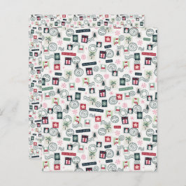 Christmas Mail Stamps Scrapbook Papier