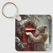 Christmas mailbox cute festive winter accessory sleutelhanger (Voorkant)