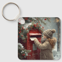 Christmas mailbox  cute festive winter accessory sleutelhanger