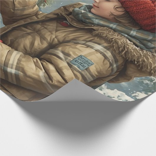 Christmas mailbox festive winter gift cadeaupapier (Hoek)