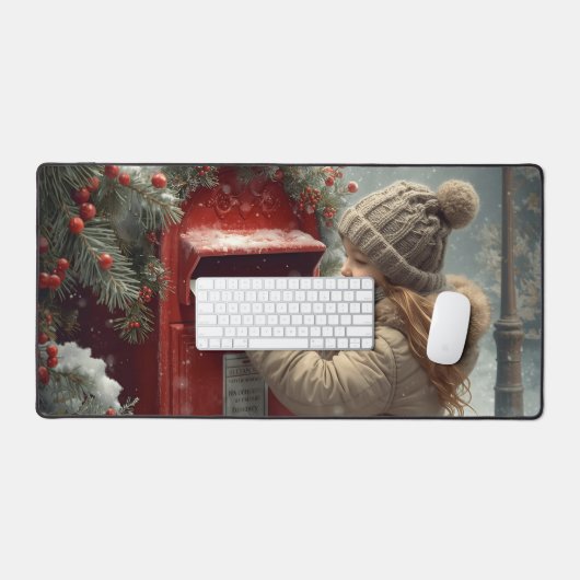 Christmas mailbox festive winter workspace bureaumat (Keyboard & Muis)