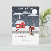Christmas Mailbox Holiday Greeting Kaart (Staand voorkant)
