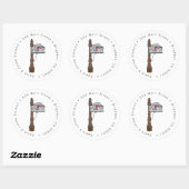 Christmas Mailbox Retour Adreslabel Ronde Sticker (Vel)