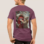 Christmas mailbox t-shirt cute winter holiday (Achterkant)