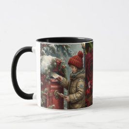 Christmas mailbox travel mug cozy winter drinkware mok