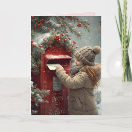 Christmas mailbox warm festive holiday message kaart