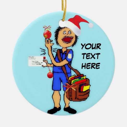Christmas Mailman Keramisch Ornament (Voorkant)