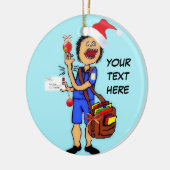Christmas Mailman Keramisch Ornament (Links)
