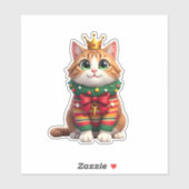 Christmas Maine Coon American Longhair (4) Sticker (Vel)